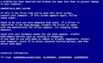 blue screen image