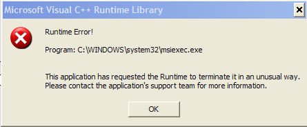 microsoft visual c++ Runtime library