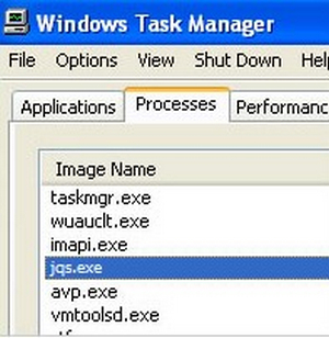 windows task manager 
Jqs.exe 