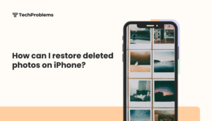 How can I restore deleted photos on iPhone?